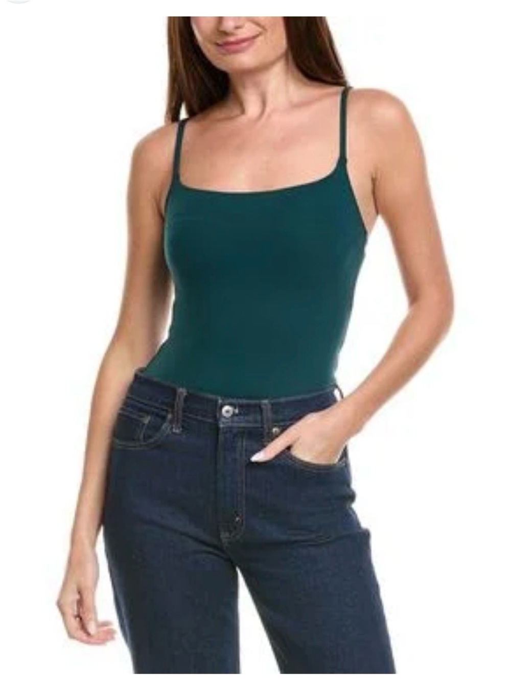 Commando Teal Square-Neck Camisole with Spaghetti Straps